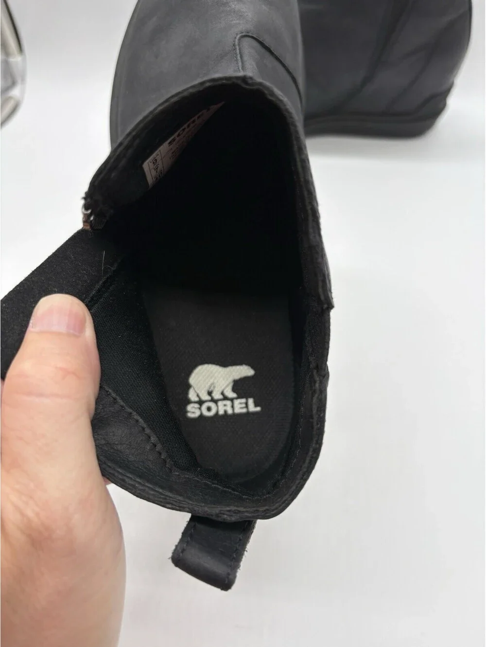 Sorel Women's Evie II Zip Chelsea Boots Waterproof Leather Black Size 9